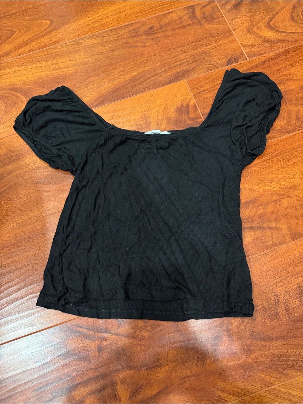 Black Puff Sleeve Women’s Top
